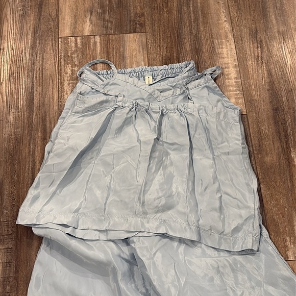 ATHLETA CALM COOL BLUE SATIN PAJAMA PANTS & TANK XS - Picture 6 of 6